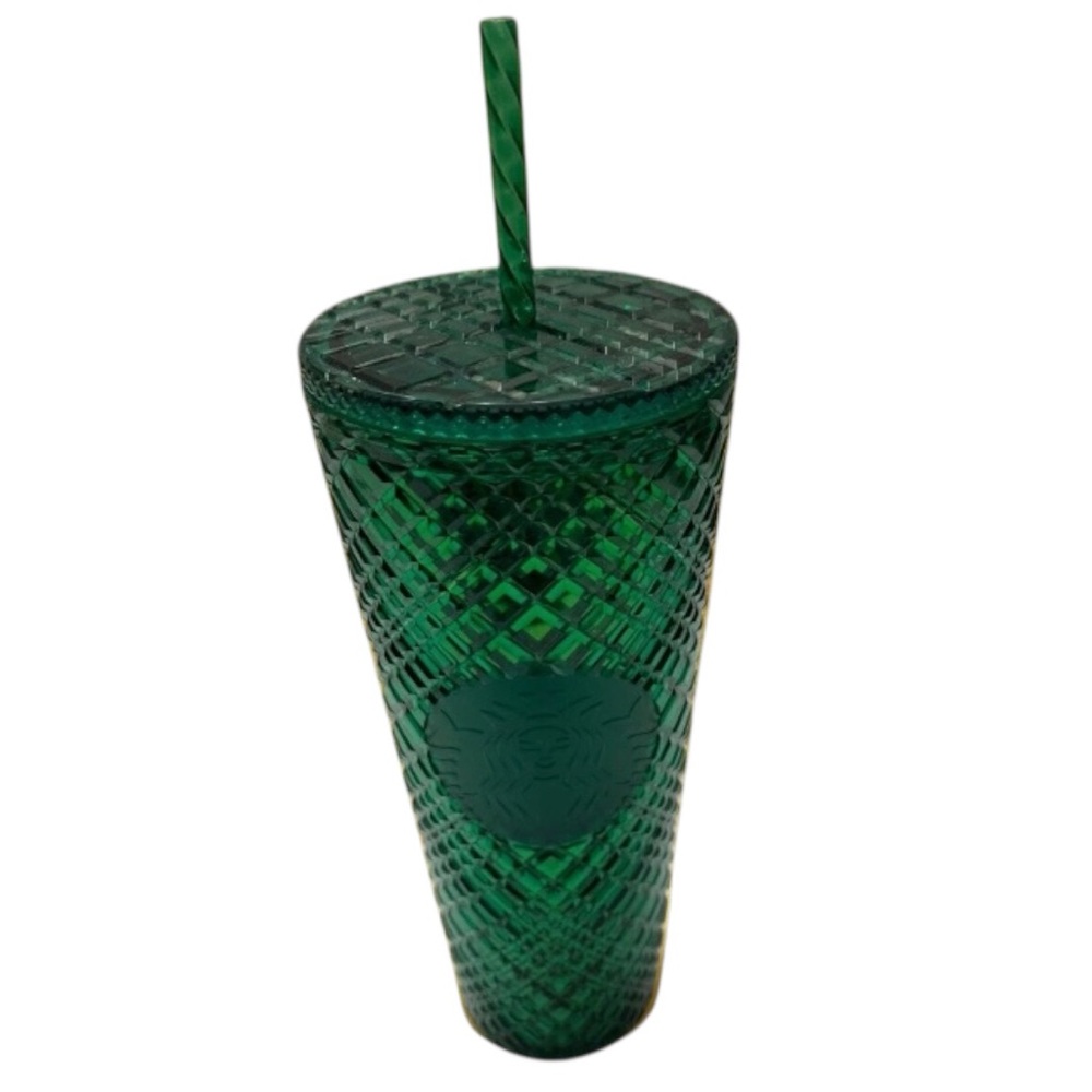 Starbucks Christmas 2021 Jeweled Emerald Green 24oz Cold Cup Tumbler Venti NWOT